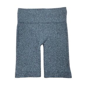 Zenana Kids Grey Rib Knit Biker Shorts Size L/XL